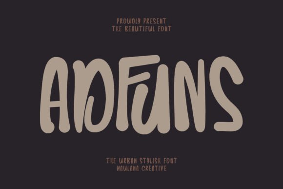 Adfuns: A Display Font with Urban Editorial Appeal