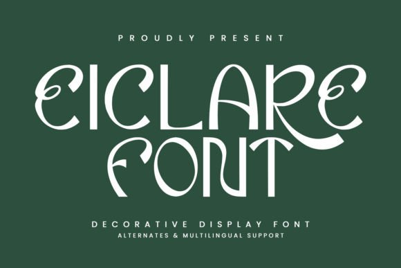 Eiclare: A Playful Display Font for Handmade Makers