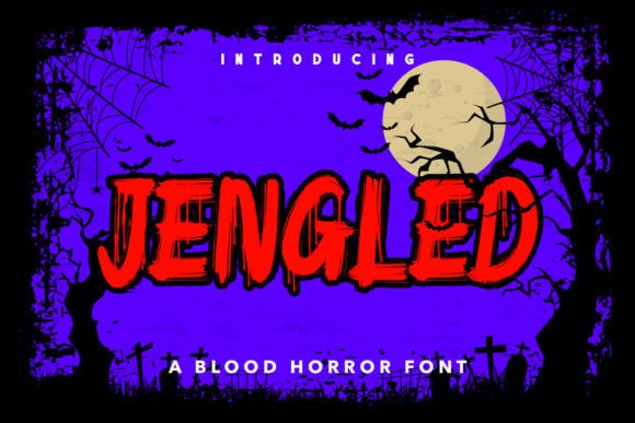 Jengled Font: A Blood-Dripping Display Typeface for Web Designers