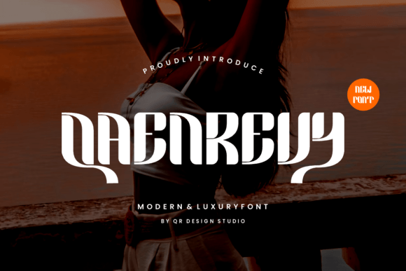 Qaenrevy: A Modern Luxury Display Font for Digital Design