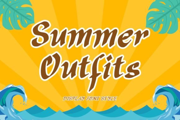 Summer Outfits Display Font for Handmade Products and Craft Projects