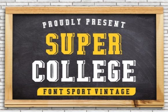Super College: A Bold Display Font for High-Impact Marketing