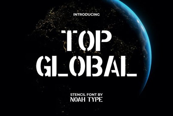 Top Global Font: A Military-Display Typeface for Bold Web Headers